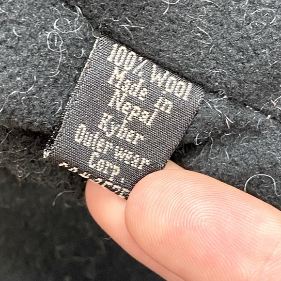 Kyber Blue Knit Full Zip Lined Wool Snowflake Flower Hoodie Sweater S - Picture 7 of 15